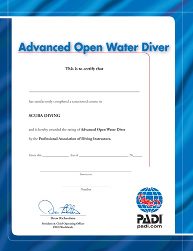 Certificate Advanced Open Water (English)