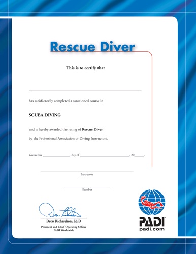 Certificate Rescue Diver (English)