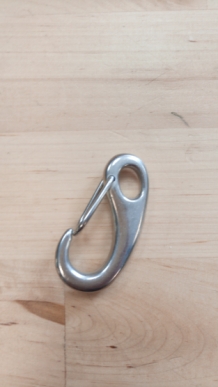 RVS Karabijnhaak met oog 50mm