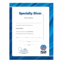 Certificate - Specialty Diver (English)