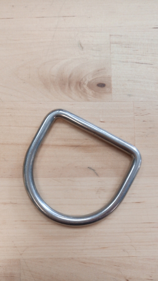 RVS D-ring removable W 55mm x H 50mm