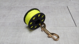 Spoel - 30 m neon geel met double ender